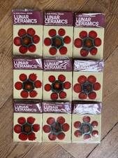 Jean Powell Vintage Tiles x 9 Lunar Ceramics Denbighshire 1970s Welsh Retro 