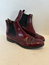 Church’s Women’s Ketsby Brogue Chelsea Boots Burgundy Size UK 5 EU 38