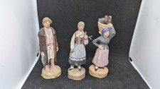 3 Very Old Terracotta/Clay ? Figures Of People