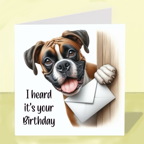 Boxer dog birthday greetings - boxer,