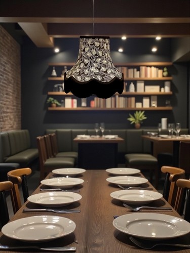 Feather print floor - , lampshades