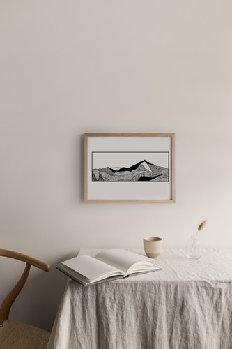 Snowdon print snowdonia - a4,