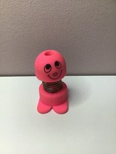 70s 80s Vintage Spring Coil Pencil/Pen Holder Novelty Eraser Rubber Gomme 