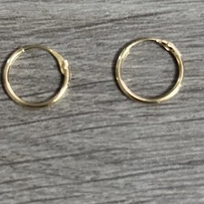 1pair 11mm 18ct - yellow, gold