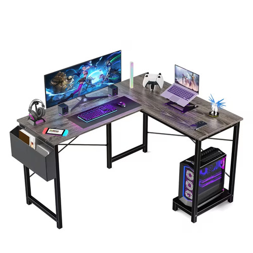 Shaped computer desk gaming - l,