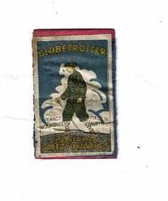 1 Old Austria c1900s matchbox label original wood Globetrotter Ac40 size 54x36mm