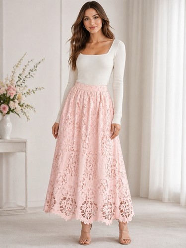Coast blush laser cutwork - blush, maxi