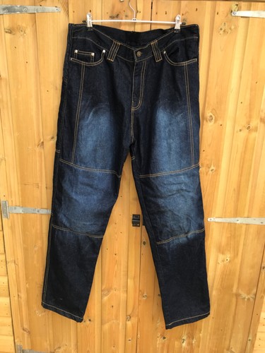 Biker wears kevlar lined - biker,