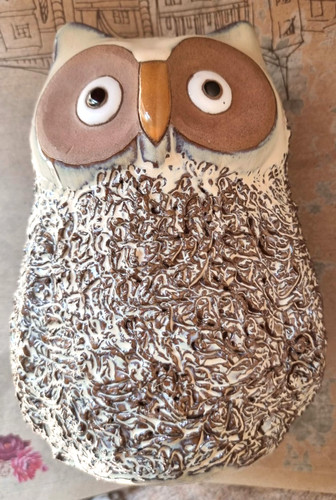Vintage studio pottery - , owl