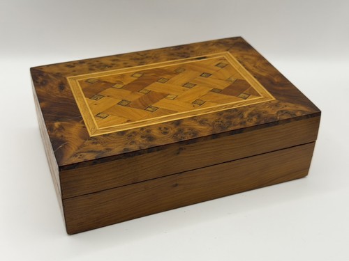 Vintage burl wood parquetry