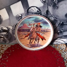Vintage Decorative Collectible Plate Indian Warriors Signed By S. Boda