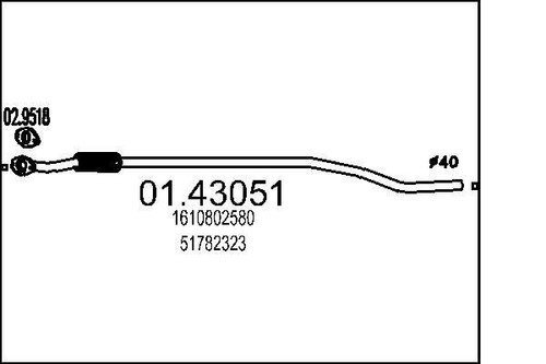 Mts 43051 front exhaust - 01.43051,