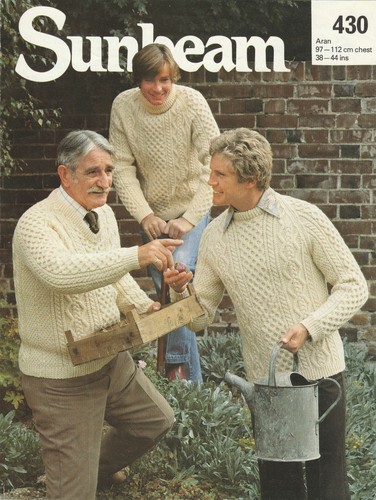 Men jumper vintage aran - men's,