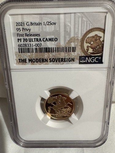 2021 half sovereign pf70 - sovereign, ultra