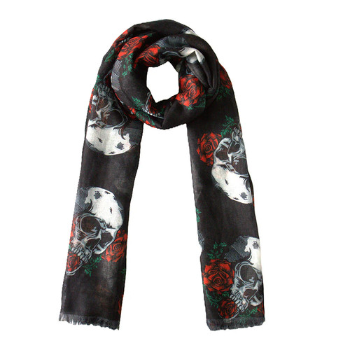 Skulls and roses printed - skulls,