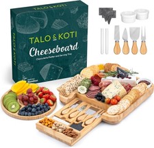 Bamboo Cheese Board Set with