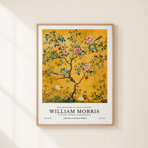 William morris wall - wall, bird