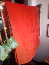 Velvet Curtains Burnt Orange Cotton Lined