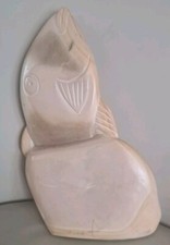Vintage Carved Stone Fish