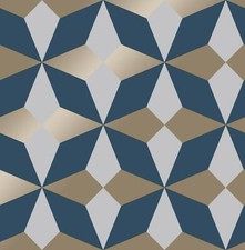 Geometric Wallpaper Metallic