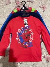 BNWT MARVEL SPIDEY AMAZING FRIENDS GEORGE BOYS AGE 7-8 YEARS SET OF 3 TOPS