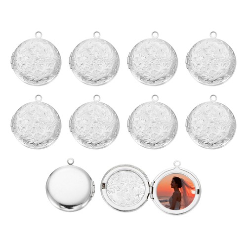 10pcs retro round engraved - round,