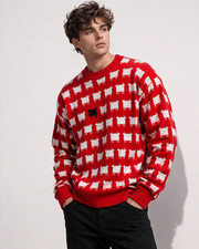 Men's Red Black Sheep Sweater
