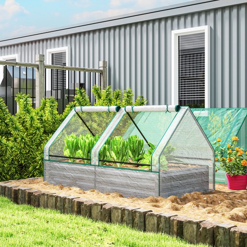 Raised garden bed with - raised,