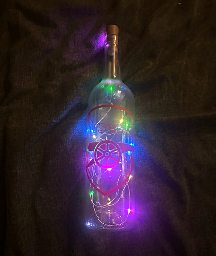 Clear glass decorative bottle - clear,