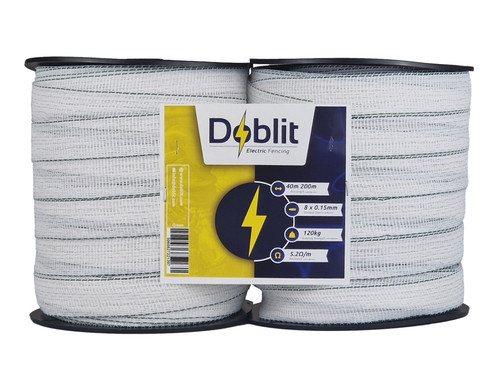 Electric fence tape 40mm white - tape,