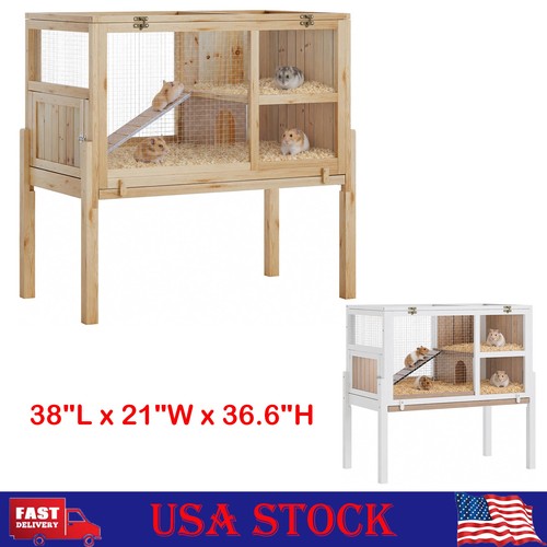 Wooden guinea pig cage indoor - wooden,