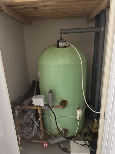 Copper hot water cylinder with - hot,