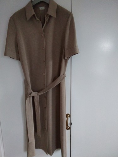 Viyella taupe shirt dress with - shirt,