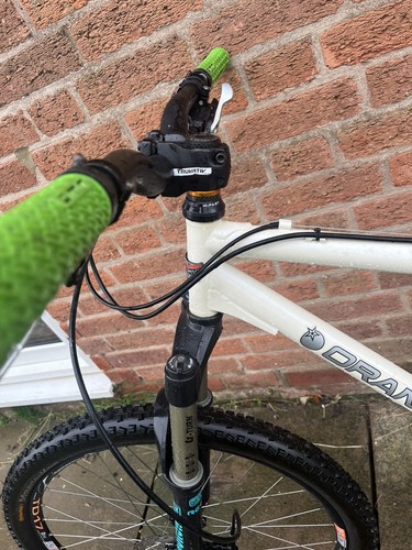 Orange steel mountain bike - orange,