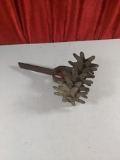 Antique Heavy Iron Hand Tool Rotary Soil Tiller