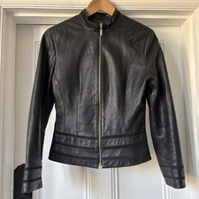 Ladies Black Classic Leather Jacket  Stylish Bomber/Biker Leather Jacket