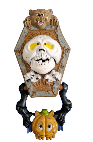 Halloween skull pumpkin door - skull,