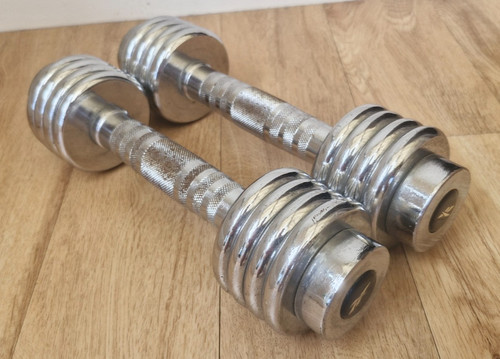 Reebok metal dumbbells - dumbbells, 3.2kg