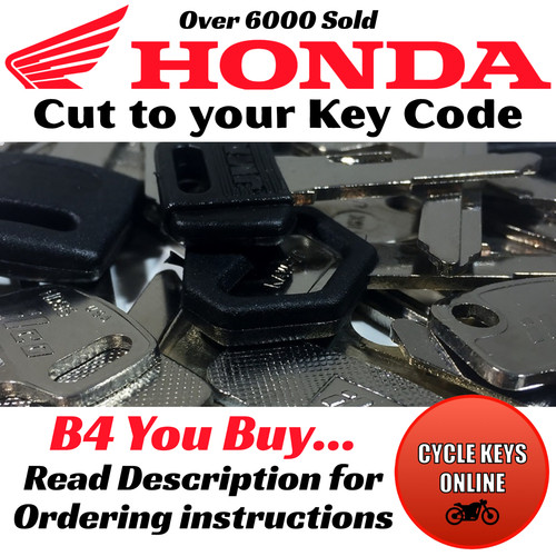 Honda motorcycle keys - honda, cut