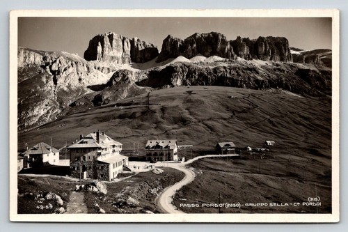 Vintage rppc passo pordoi - rppc,