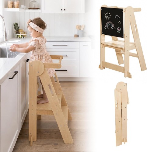 Wooden toddler tower kitchen - toddler,