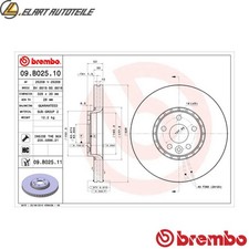 2x BRAKE DISCS 09.B025.11 FOR VOLVO XC60/VAN/SUV D5244T11/5244T15 2.4L 5cyl