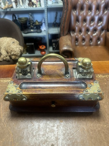 Antique wooden desk - wooden,