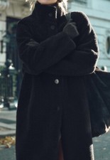 ZARA LONG FAUX SHEARLING COAT