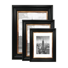 A2 A3 A4 A5 Vintage Black Photo Frame With Gold Edge Large Poster Wall Hanging