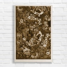 Vintage Floral Tapestry Sepia