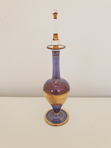 Egyptian glass perfume bottle - glass,