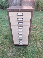 Bisley 10 Multi Drawer Desktop Cabinet A4 (lockable) with 2 keys.
