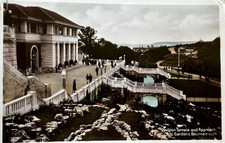 Bournemouth Gardens Pavilion Terrace Vintage Real Photo Postcard RPPC Dorset
