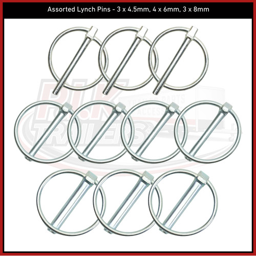 Assorted lynch pins 4 5mm - x,